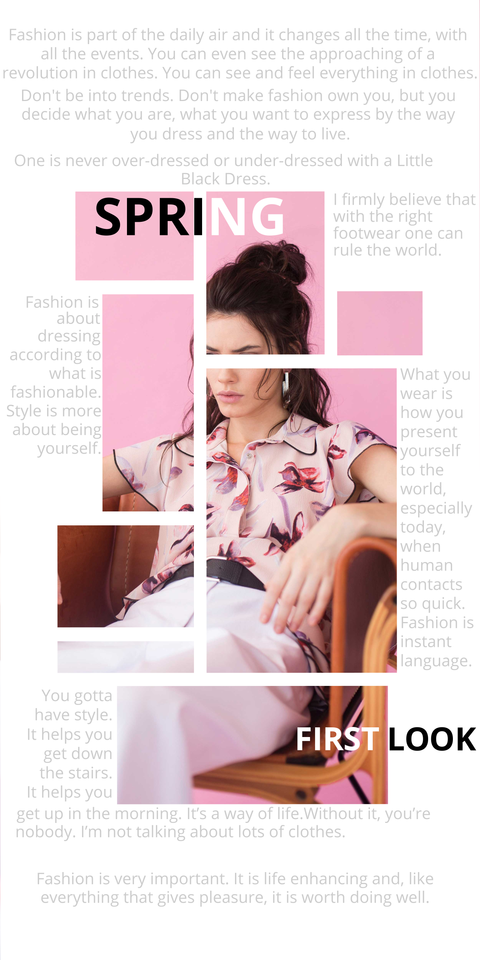 Artistic Fashion Magazine Style Sign Template